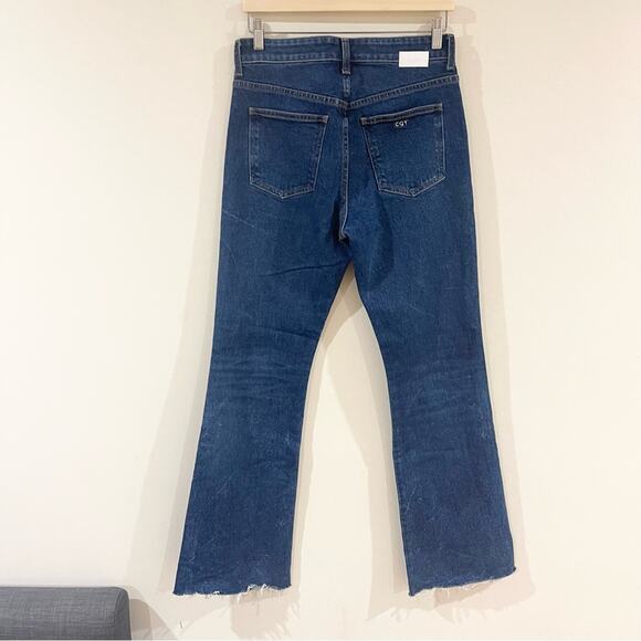 CQY Jeans Straight Leg Frayed Hem High Waisted Women’s size 27 Medium Blue - Picture 7 of 10